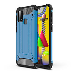 Custodia Silicone e Plastica Opaca Cover WL1 per Samsung Galaxy M31 Prime Edition Blu