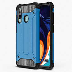Custodia Silicone e Plastica Opaca Cover WL1 per Samsung Galaxy M40 Cielo Blu