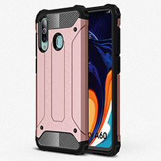 Custodia Silicone e Plastica Opaca Cover WL1 per Samsung Galaxy M40 Oro Rosa