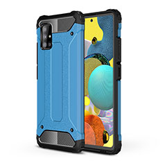 Custodia Silicone e Plastica Opaca Cover WL1 per Samsung Galaxy M40S Blu