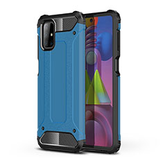 Custodia Silicone e Plastica Opaca Cover WL1 per Samsung Galaxy M51 Blu