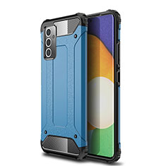 Custodia Silicone e Plastica Opaca Cover WL1 per Samsung Galaxy Quantum2 5G Blu