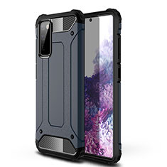 Custodia Silicone e Plastica Opaca Cover WL1 per Samsung Galaxy S20 FE 4G Blu Notte