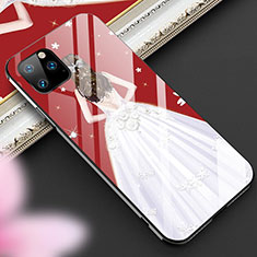 Custodia Silicone Gel Laterale Abito Ragazza Specchio Cover M01 per Apple iPhone 11 Pro Max Bianco