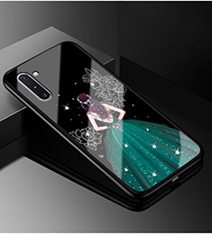Custodia Silicone Gel Laterale Abito Ragazza Specchio Cover per Samsung Galaxy Note 10 Plus 5G Verde