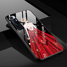 Custodia Silicone Gel Laterale Abito Ragazza Specchio Cover per Xiaomi Mi 10 Ultra Nero