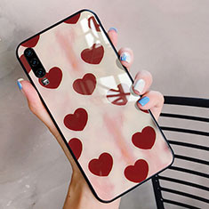 Custodia Silicone Gel Laterale Amore Cuore Specchio Cover per Huawei P30 Rosa