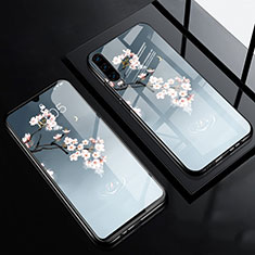 Custodia Silicone Gel Laterale Fantasia Modello Specchio Cover F01 per Huawei P30 Grigio