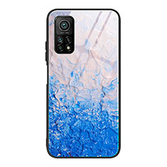 Custodia Silicone Gel Laterale Fantasia Modello Specchio Cover JM1 per Xiaomi Redmi K30S 5G Blu