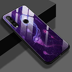 Custodia Silicone Gel Laterale Fantasia Modello Specchio Cover K01 per Huawei P30 Lite Viola