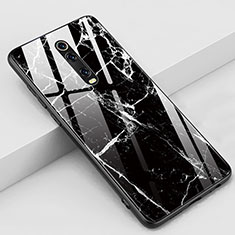 Custodia Silicone Gel Laterale Fantasia Modello Specchio Cover K01 per Xiaomi Mi 9T Nero