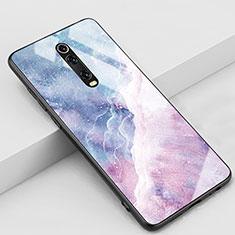 Custodia Silicone Gel Laterale Fantasia Modello Specchio Cover K01 per Xiaomi Redmi K20 Pro Viola