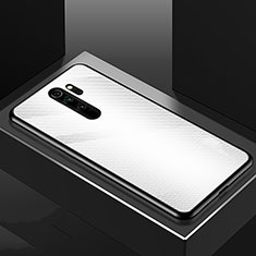 Custodia Silicone Gel Laterale Fantasia Modello Specchio Cover K01 per Xiaomi Redmi Note 8 Pro Bianco