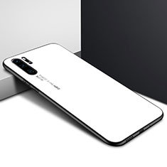 Custodia Silicone Gel Laterale Fantasia Modello Specchio Cover K02 per Huawei P30 Pro New Edition Bianco