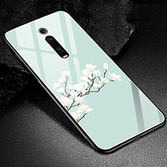 Custodia Silicone Gel Laterale Fantasia Modello Specchio Cover K02 per Xiaomi Mi 9T Pro Verde