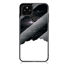 Custodia Silicone Gel Laterale Fantasia Modello Specchio Cover LS1 per Google Pixel 4a 5G Nero