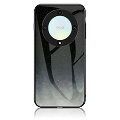 Custodia Silicone Gel Laterale Fantasia Modello Specchio Cover LS1 per Huawei Honor Magic5 Lite 5G Grigio