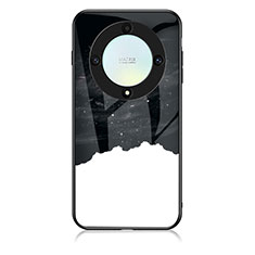 Custodia Silicone Gel Laterale Fantasia Modello Specchio Cover LS1 per Huawei Honor X9a 5G Nero