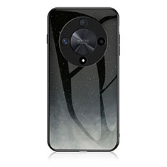 Custodia Silicone Gel Laterale Fantasia Modello Specchio Cover LS1 per Huawei Honor X9b 5G Grigio