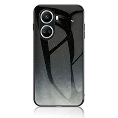 Custodia Silicone Gel Laterale Fantasia Modello Specchio Cover LS1 per Huawei Nova 10 SE Grigio