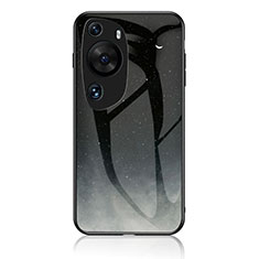 Custodia Silicone Gel Laterale Fantasia Modello Specchio Cover LS1 per Huawei P60 Art Grigio