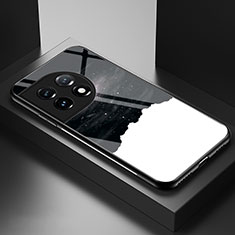 Custodia Silicone Gel Laterale Fantasia Modello Specchio Cover LS1 per OnePlus 11 5G Nero