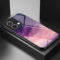 Custodia Silicone Gel Laterale Fantasia Modello Specchio Cover LS1 per Oppo Reno8 5G Viola