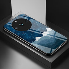 Custodia Silicone Gel Laterale Fantasia Modello Specchio Cover LS1 per Realme 11 Pro+ Plus 5G Blu