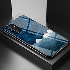 Custodia Silicone Gel Laterale Fantasia Modello Specchio Cover LS1 per Samsung Galaxy A05s Blu