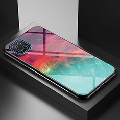 Custodia Silicone Gel Laterale Fantasia Modello Specchio Cover LS1 per Samsung Galaxy A12 5G Rosso