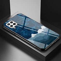 Custodia Silicone Gel Laterale Fantasia Modello Specchio Cover LS1 per Samsung Galaxy A22 4G Blu