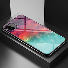 Custodia Silicone Gel Laterale Fantasia Modello Specchio Cover LS1 per Samsung Galaxy A22 5G Rosso