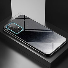 Custodia Silicone Gel Laterale Fantasia Modello Specchio Cover LS1 per Samsung Galaxy A52 5G Grigio