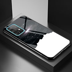 Custodia Silicone Gel Laterale Fantasia Modello Specchio Cover LS1 per Samsung Galaxy A52s 5G Nero