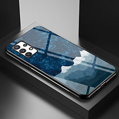 Custodia Silicone Gel Laterale Fantasia Modello Specchio Cover LS1 per Samsung Galaxy A53 5G Blu