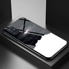 Custodia Silicone Gel Laterale Fantasia Modello Specchio Cover LS1 per Samsung Galaxy A71 4G A715 Nero