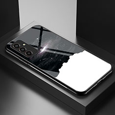 Custodia Silicone Gel Laterale Fantasia Modello Specchio Cover LS1 per Samsung Galaxy F13 4G Nero