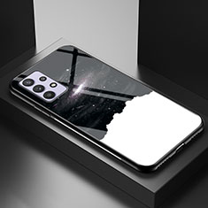 Custodia Silicone Gel Laterale Fantasia Modello Specchio Cover LS1 per Samsung Galaxy M32 5G Nero
