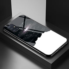 Custodia Silicone Gel Laterale Fantasia Modello Specchio Cover LS1 per Samsung Galaxy M40S Nero