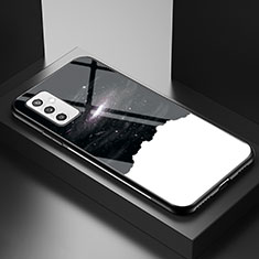 Custodia Silicone Gel Laterale Fantasia Modello Specchio Cover LS1 per Samsung Galaxy M52 5G Nero