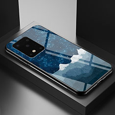 Custodia Silicone Gel Laterale Fantasia Modello Specchio Cover LS1 per Samsung Galaxy S20 Plus Blu