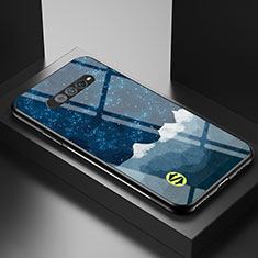 Custodia Silicone Gel Laterale Fantasia Modello Specchio Cover LS1 per Xiaomi Black Shark 4S 5G Blu