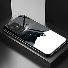 Custodia Silicone Gel Laterale Fantasia Modello Specchio Cover LS1 per Xiaomi Black Shark 5 Pro 5G Nero