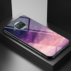 Custodia Silicone Gel Laterale Fantasia Modello Specchio Cover LS1 per Xiaomi Mi 10i 5G Viola