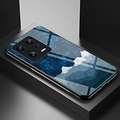 Custodia Silicone Gel Laterale Fantasia Modello Specchio Cover LS1 per Xiaomi Mi 13 5G Blu
