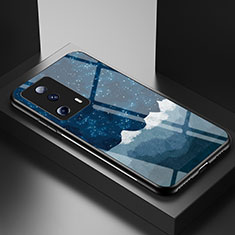 Custodia Silicone Gel Laterale Fantasia Modello Specchio Cover LS1 per Xiaomi Mi 13 Lite 5G Blu