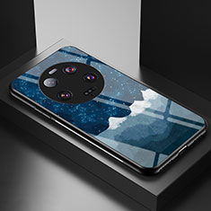 Custodia Silicone Gel Laterale Fantasia Modello Specchio Cover LS1 per Xiaomi Mi 13 Ultra 5G Blu