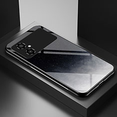 Custodia Silicone Gel Laterale Fantasia Modello Specchio Cover LS1 per Xiaomi Poco M4 5G Grigio
