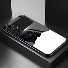 Custodia Silicone Gel Laterale Fantasia Modello Specchio Cover LS1 per Xiaomi Poco M4 5G Nero