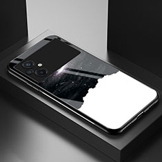 Custodia Silicone Gel Laterale Fantasia Modello Specchio Cover LS1 per Xiaomi Poco M5 4G Nero